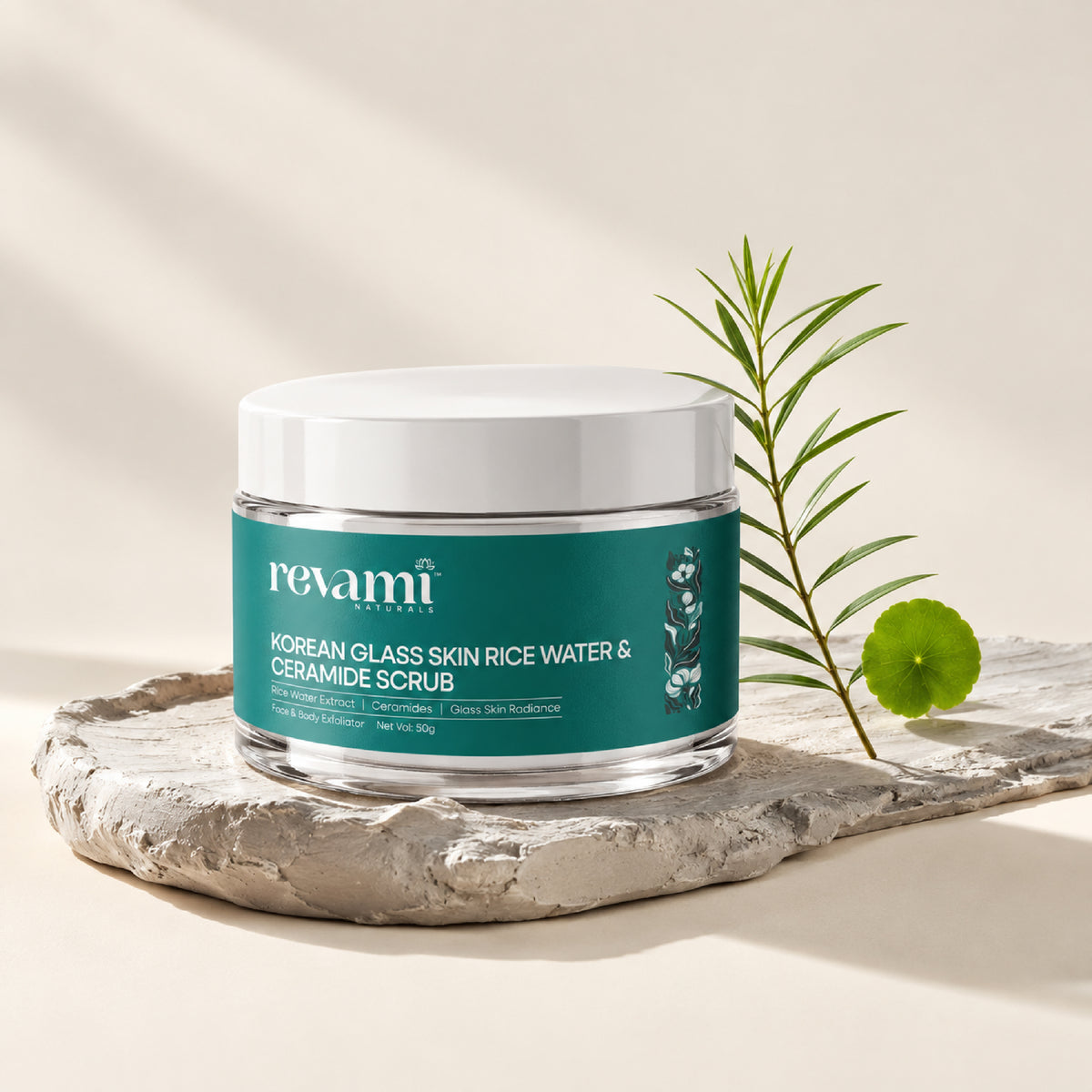 Revami Korean Glass Skin Rice Water & Ceramide Scrub - 50g